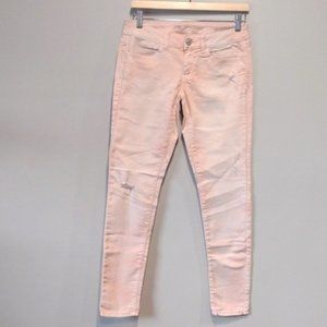 American Eagle Pink Acid Wash Jeggings
